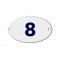 NUMERO RESIDENCIAL OVAL  8 CF 1